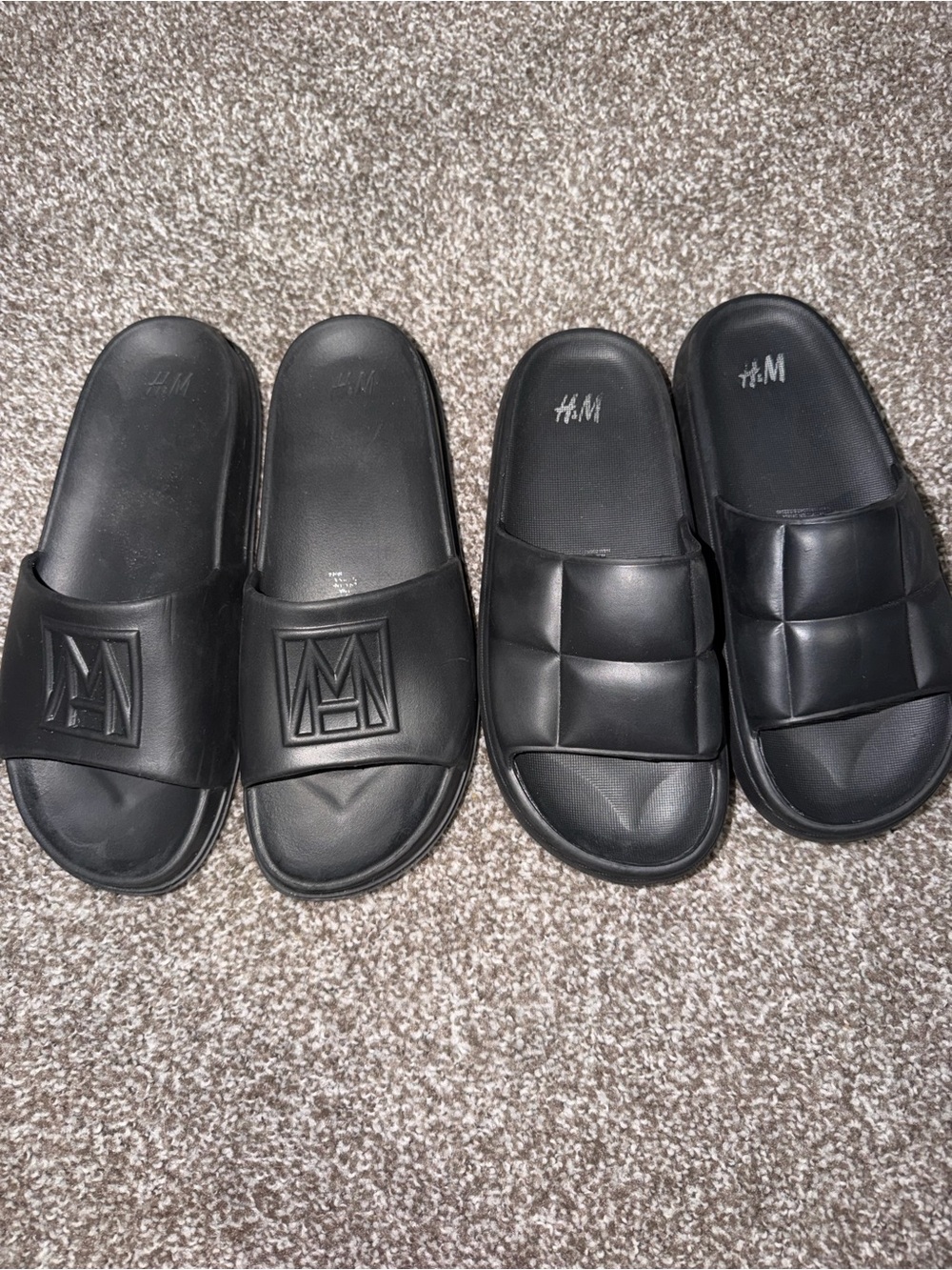 H&M Black Slide Sandals - Cushioned Slip-On
